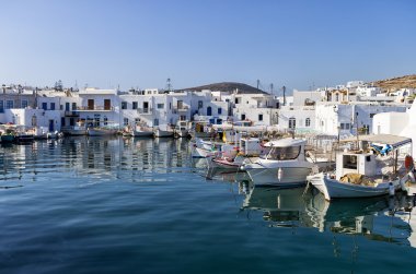 Small port in Naoussa village, Paros island, Greece clipart