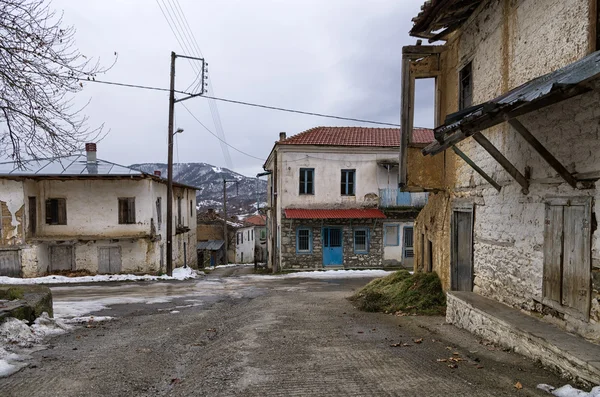 Strada nel villaggio Antartiko, Florina, Grecia — Foto Stock