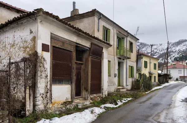 Улица в деревне Антартико, Флорина, Греция — стоковое фото