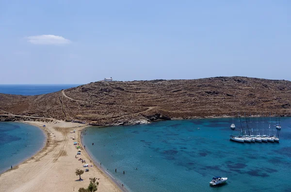 神奇的美景，在 Kolona，Kythnos 岛，希腊基克拉泽斯 — 图库照片