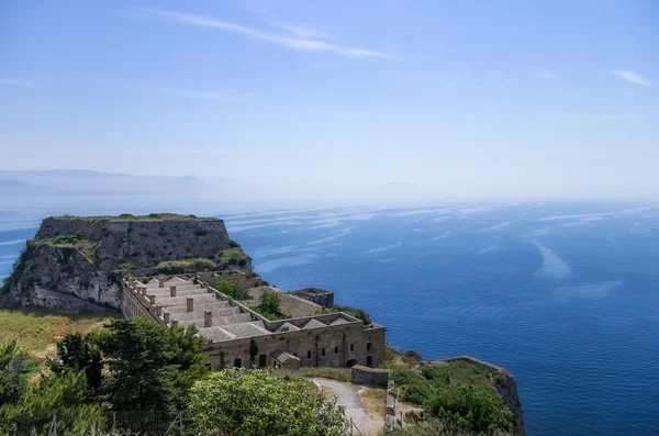 View to the sea from the old fortress in Corfu island, Greece — 图库照片