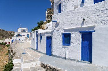 Sokak Sifnos Island, Kiklad Adaları, Yunanistan