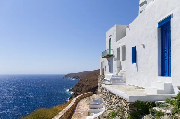 Ulica w Sifnos island, Cyklady, Grecja — Zdjęcie stockowe