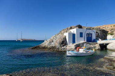 Little fisherman's house in Kimolos island, Cyclades, Greece clipart