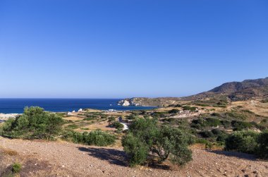 Kimolos Island, Kiklad Adaları, Yunanistan, denizde için sabah erkenden görüntüleyin