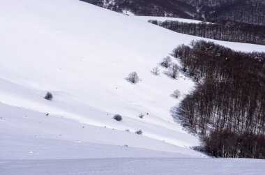 Dağ manzarası içinde Vigla, Florina'nın Kayak Merkezi, Yunanistan