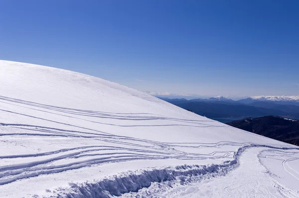 Górskiej scenerii w Vigla, Florina w centrum narciarskie, Grecja — Zdjęcie stockowe
