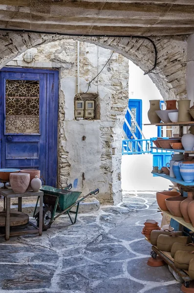 Straße in Kythnos Insel, Kykladen, Griechenland — Stockfoto