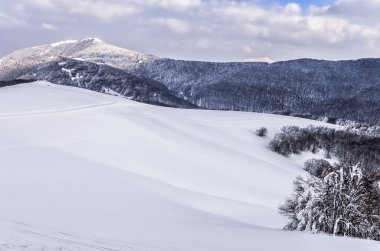 Dağ manzarası içinde Vigla, Florina'nın Kayak Merkezi, Yunanistan