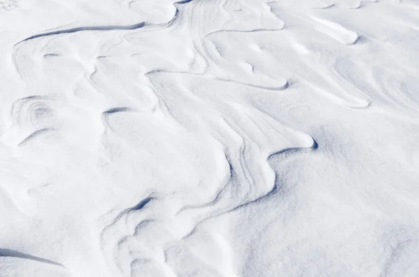 Abstracte vormen op de sneeuw, Florina, Griekenland — Stockfoto