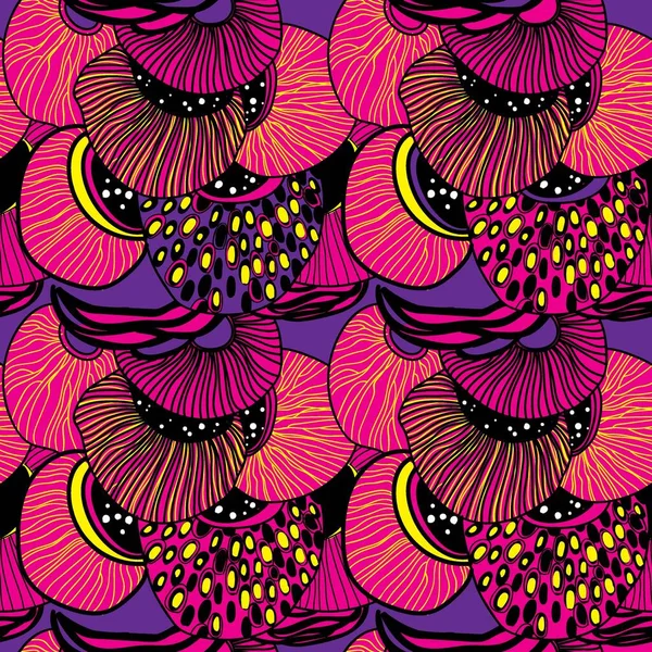 Безшовний Візерунок Медузами Малюнок Вручну Абстрактний Фон Стильний Дизайн — стоковий вектор