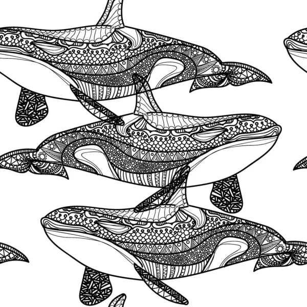 ปแบบท รอยต บวาฬ ระบายส าหร บเด ระบายส ทางสมาธ โดดเด ปแบบแมนดาลา — ภาพเวกเตอร์สต็อก