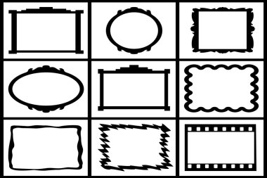 Siyah çerçeve koleksiyonu