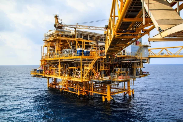 Industria Offshore Petróleo Gas Producción Oleoducto — Foto de Stock