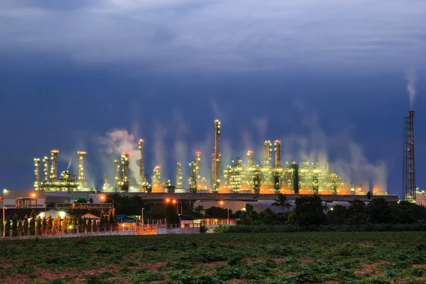 Refinaria Produção Tanques Industriais Petróleo Oleoduto — Fotografia de Stock