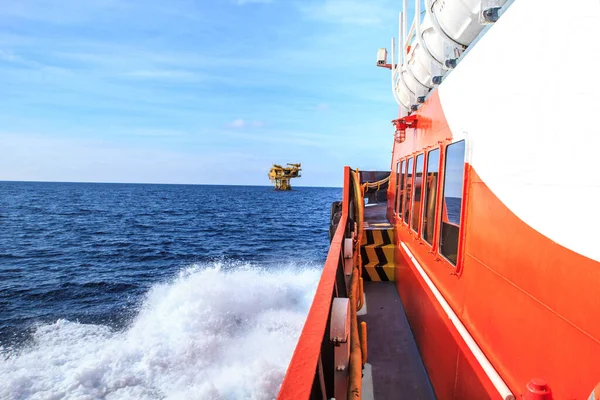 Offshorefrakt Industri Olje Och Gasproduktion Petroleum — Stockfoto