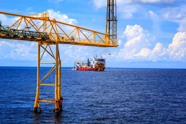Olje Och Gasledningar För Offshoreindustrin — Stockfoto