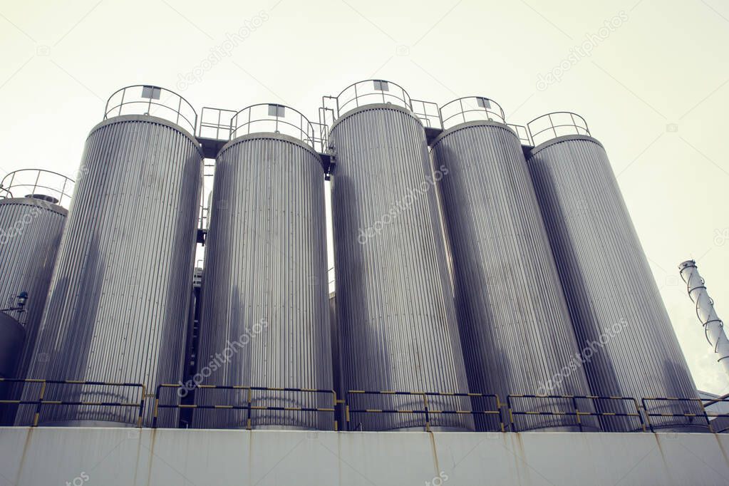 Industrial silos for  food milk production, by stainless steel