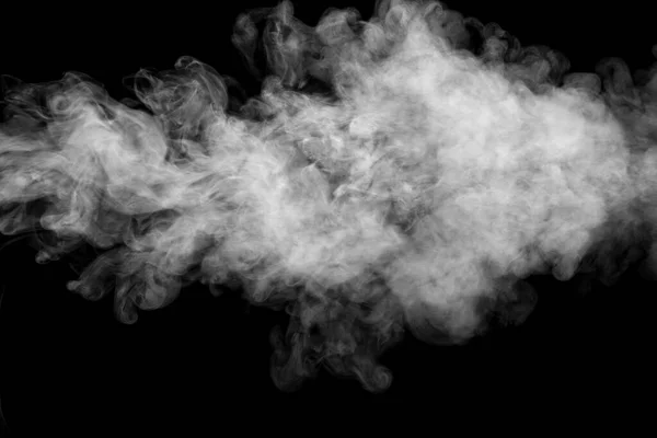 Humo Aislado Polvo Abstracto Aerosol Agua Sobre Fondo Negro — Foto de Stock