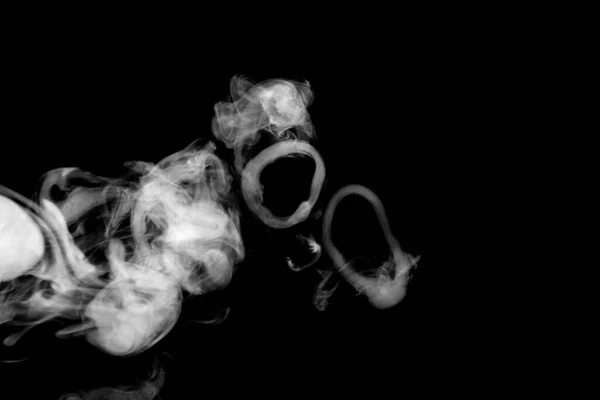 Isolated Smoke Abstract Powder Water Spray Black Background — Stock Photo, Image