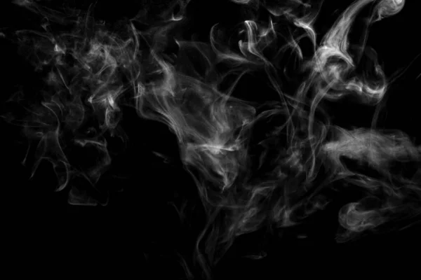 Izolált Füst Absztrakt Por Víz Spray Fekete Háttér — Stock Fotó