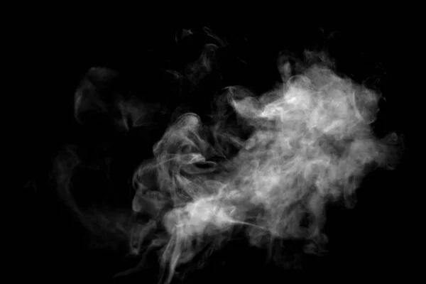 Izolált Füst Absztrakt Por Víz Spray Fekete Háttér — Stock Fotó