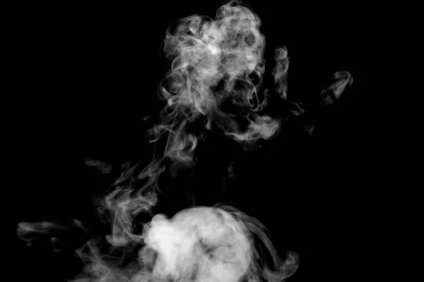 Kör Füst Absztrakt Por Vízpermet Elszigetelt Fekete Háttér — Stock Fotó
