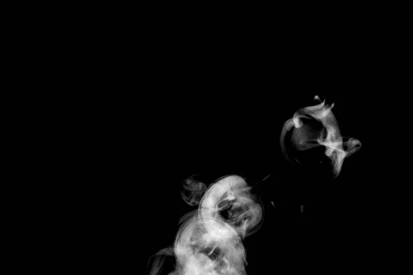 Ізольований Дим Абстрактний Порошок Водяний Спрей Чорному Фоні — стокове фото