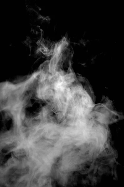 Geïsoleerde Rook Abstract Poeder Waterspray Zwarte Achtergrond — Stockfoto