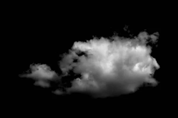 Текстурированное Пушистое Облако Абстрактное Изолированное Черном Фоне — стоковое фото