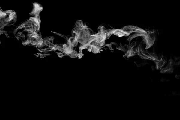 Bílý Kouř Izolovaný Abstraktní Prášek Vodní Sprej Černém Pozadí — Stock fotografie