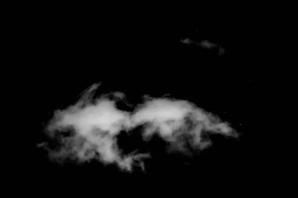 White Cloud Fluffy Texture Abstract Isolated Black Background — Stock Photo, Image