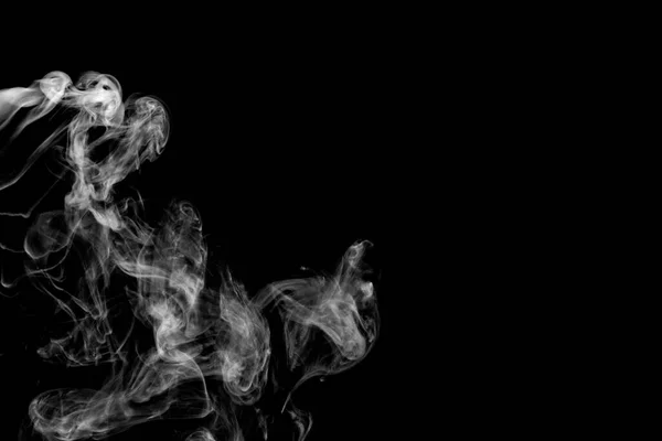 Белый Дым Изолирован Абстрактный Порошок Спрей Воды Черном Фоне — стоковое фото