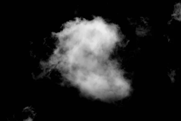 Nube Blanca Textura Esponjosa Abstracta Aislada Sobre Fondo Negro —  Fotos de Stock