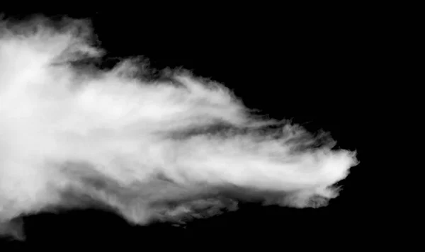 White Cloud Fluffy Texture Abstract Isolated Black Background — Stock Photo, Image