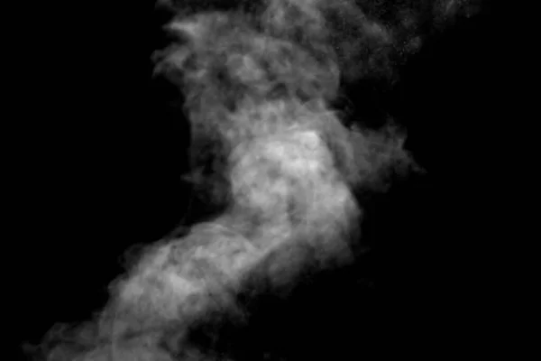 White Smoke Isolated Abstract Powder Water Spray Black Background Out — Stock Photo, Image