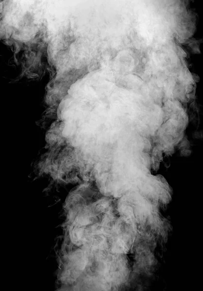 Humo Blanco Aislado Polvo Abstracto Aerosol Agua Sobre Fondo Negro —  Fotos de Stock