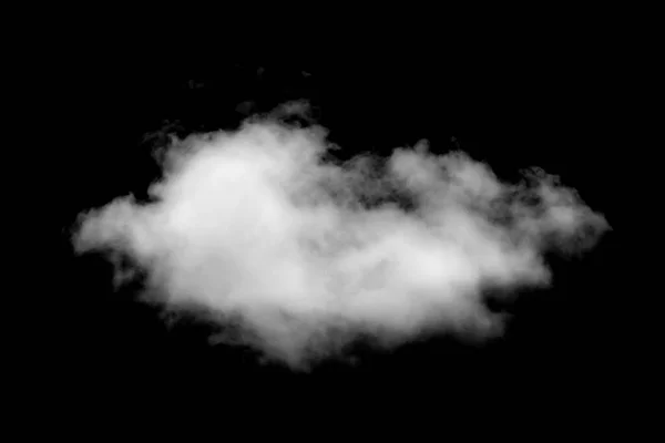 White Cloud Fluffy Texture Abstract Isolated Black Background — Stock Photo, Image