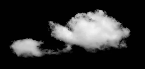 White Cloud Fluffy Texture Abstract Isolated Black Background — Stock Photo, Image