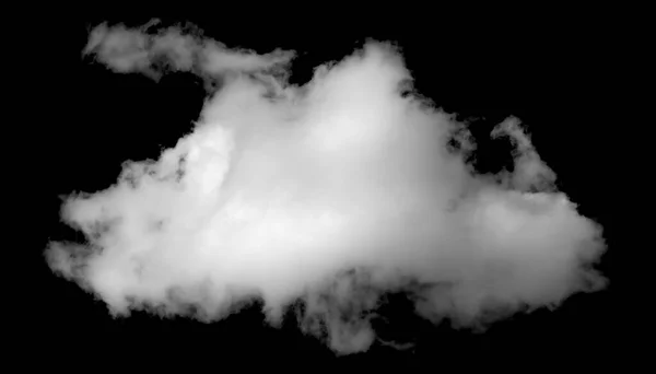 White Cloud Fluffy Texture Abstract Isolated Black Background — Stock Photo, Image