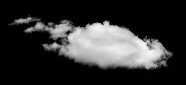 Nube Blanca Textura Esponjosa Abstracta Aislada Sobre Fondo Negro — Foto de Stock