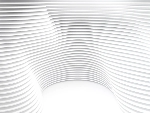 White wave background. Abstract minimal design. 3d render