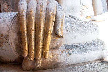 Sukhothai Historical Park, Tayland, Thailand (ortak özellik, Buda'nın antik el kadar kapatın).