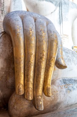 Sukhothai Historical Park, Tayland, Thailand (ortak özellik, Buda'nın antik el kadar kapatın).