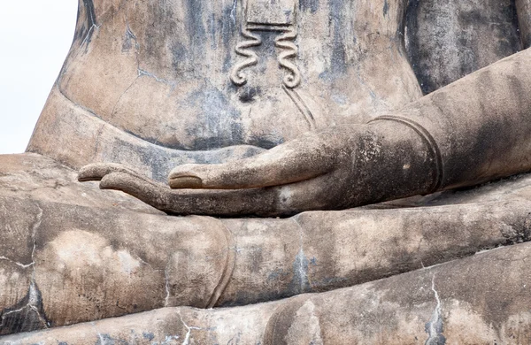 Primo Piano Statue Antiche Buddha Sukhothai Historical Park Thailandia Proprietà — Foto Stock