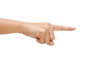 el işaret imza izole üzerinde beyaz arka plan