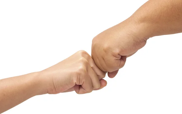 el ile iki kadın bir yumruk sıkılı