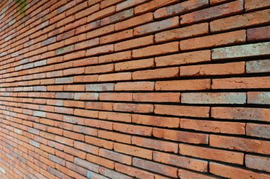 Kırmızı tuğla duvar bakış