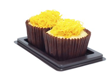 Altın konu ile cupcakes