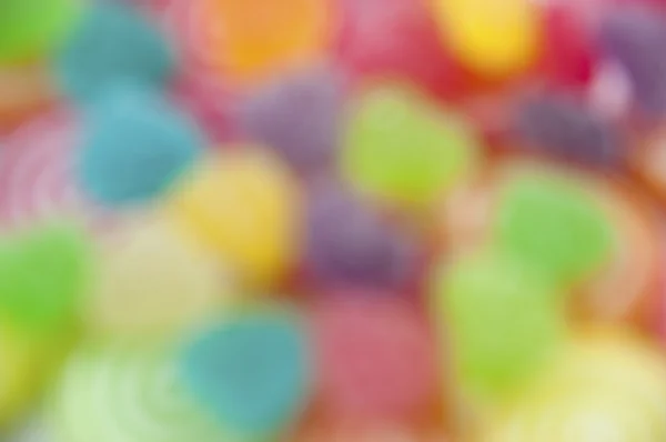 Mix jelly fruits on abstract background blur — Stock Photo, Image